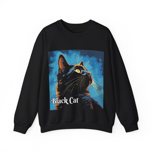 Black Cat Sweatshirt, light background