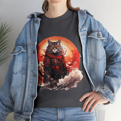 Samurai Cat Watercolor style T-Shirt