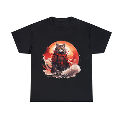 Samurai Cat Watercolor style T-Shirt