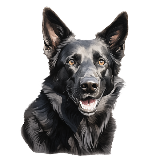 Black German Shepherd Dog Sticker